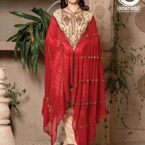 ABEERA VOL-4 BY RANA ARTS Pakistani Chiffon Fabric 3PCs Semi-Stitched Dress Collection
