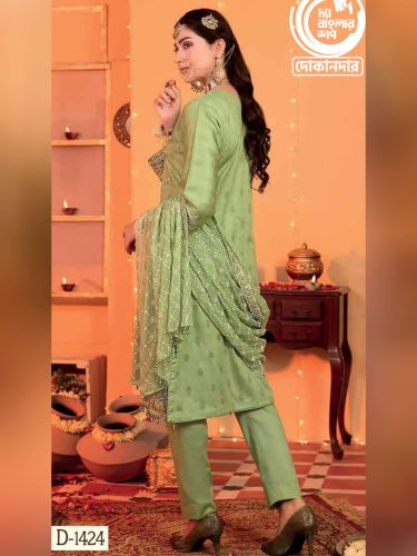 FESTIVE LUXURY By TAWAKKAL FABRICS , Pakistani Luxury Dress Collection , FABRIC: Fancy Embroidered Jacquard Lawn in Kameez.