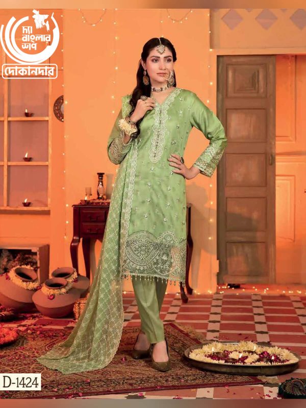 FESTIVE LUXURY By TAWAKKAL FABRICS , Pakistani Luxury Dress Collection , FABRIC: Fancy Embroidered Jacquard Lawn in Kameez.