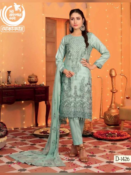 FESTIVE LUXURY By TAWAKKAL FABRICS , Pakistani Luxury Dress Collection , FABRIC: Fancy Embroidered Jacquard Lawn in Kameez.
