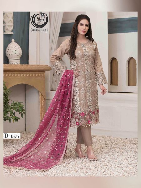 EIRA BY TAWAKKAL FABRICS, Pakistani Luxury Dress Collection , Fabric: Embroidered Fancy Lawn in Kameez.