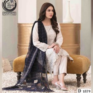 EIRA BY TAWAKKAL FABRICS, Pakistani Luxury Dress Collection , Fabric: Embroidered Fancy Lawn in Kameez.