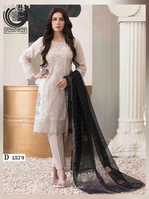 EIRA BY TAWAKKAL FABRICS, Pakistani Luxury Dress Collection , Fabric: Embroidered Fancy Lawn in Kameez.