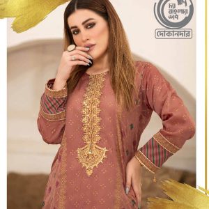 Mystique By Tawakkal Fabric, Silk Screen Print Kurti