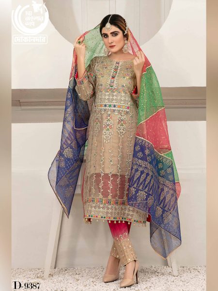 CLARION BY TAWAKKAL FABRICS, Pakistani Luxury Dress Collection , Fabric: Organza