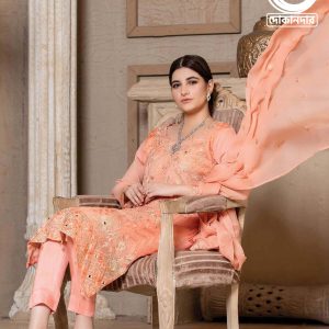 ABEERA VOL-4 BY RANA ARTS Pakistani Chiffon Fabric 3PCs Semi-Stitched Dress Collection