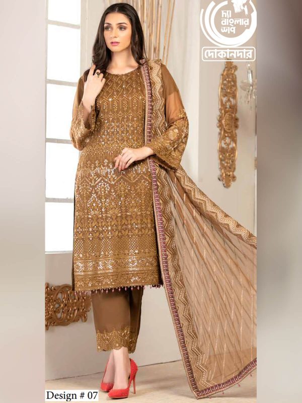 Luxury Chiffon Collection By NOOR'S, Pakistani Luxury Dress Collection , Fabric: Heavy Embroidered Chiffon in Kameez.