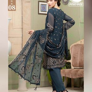 ESTELA By NOOR'S, Pakistani Luxury Dress Collection , Fabric: Heavy Embroidered Chiffon in Kameez.