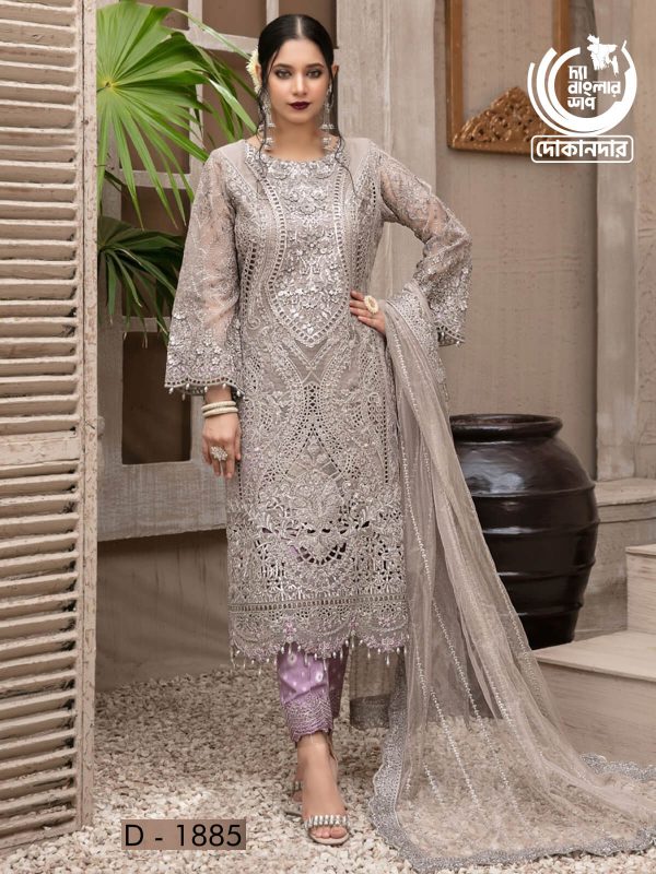 D-1885 TIFFANY By Tawakkal Fabrics, Pakistani Luxury Dress Collection